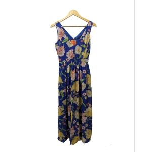 Floral Maxi ModCloth Dress Size XS-S. Flowy Blue Dress in Excellent Condition